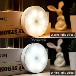 Wireless Night Light Motion Sensor Bedroom 8LED Detector Wall Decoration Round Lamp Room Staircase Closet Bedside Wardrobe Bulbs
