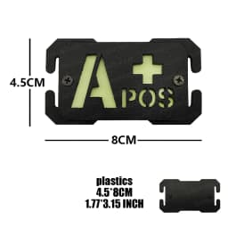 Molle EDC Identify Safety Outdoor Mark Strip Patch Umbrella Blood Type Nuclear Radiation Cat Eyes Tactical Equipment Accessorry