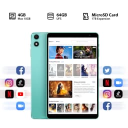 Teclast P85T Android 14 Tablet 8 Inch IPS 4+6GB RAM 64GB ROM A523 8-core Widevine L1 Wi-fi 6 Type-C 5000mAh Tablet PC Metal Body