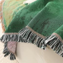 Textile City Sheep Herd Green Meadow Jacquard Woven Throw Blanket Whimsical Countryside Farm Animal Fringed Decor Sofa Blanket