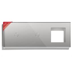 BSEED EU Standard Touch Light Switch Panel With Wall Socket Frames 228mm Metal Base Included Glass Frame Without Switch Part