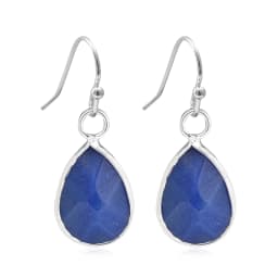 Waterdrop Natural Stone Dangle Labradorite Earrings for Women Newly Designed Female Daily Wear Wholesale Dropshiping