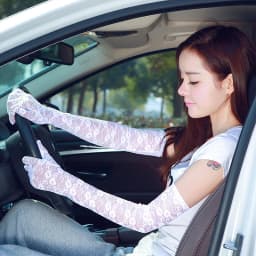 Sexy Lace Gloves Women's Summer Sunscreen Thin Long UV Blocking Gloves Black White Pink Lace Gloves Drop Shipping