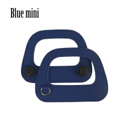 Tanqu Edge Painting Silver Metal D Buckle Mini Oblong Leather Handle for O Bag Mini O Chic Handbag
