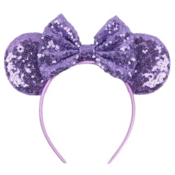 Cute Women Mouse Ears Leopard Print Headbands for Girls Baby Women Sequins 5"Bows Hair Accessories Adults Hairbands Kids Gift