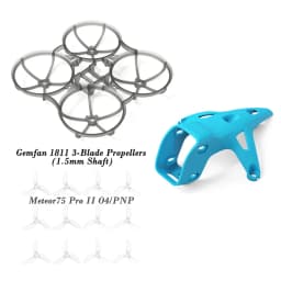 BETAFPV Meteor75 Pro II Canopy II for O4 Air Unit and Brushless Whoop Frame, Gemfan 1811 3-Blade Propellers Parts and Spares