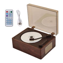 Vintage Retro CD Player Remote Control Home Desktop CD Player 5.0 Bluetooth Wireless Speaker Support CD USB 3.5mm AUX For Phone