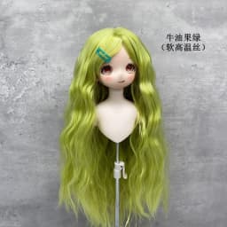 1/6 1/4 1/3 Doll's Wig for 30/45/60cm Bjd Doll High Temperature Silk Diy Girl Toys Dress Up Play House Doll Accessories, No Doll