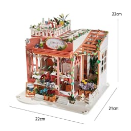 Wooden Miniature Dollhouse with LED Light Creative DIY Flower House Handmade 3D Puzzle Assembly Building Model Toys Doll Houses