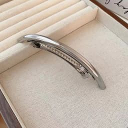 Simple Oval Shaped Barrettes Gold Silver Color Metal Spring Hair Clip French Styles Hairpins For Women Lady Decorative
