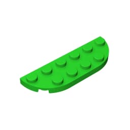 MOC PARTS GDS-899 Plate, Round Corner 2 x 6 Double compatible with lego 18980 toys Assembles Building Blocks Technical