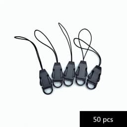 20-100Pcs Mini Black Plastic Buckle Lanyard Buckle Head DIY Hand-Woven Mobile Phone Chain Luggage Hardware Jewelry Accessories