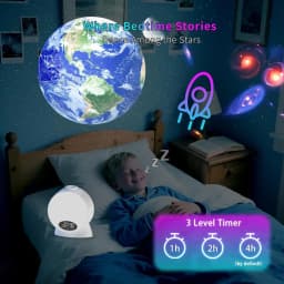 Galaxy Projector 13 Film Discs 4K HD Star Projector Bedroom Night Light for Kids Home Planetarium Projector with Clock Display