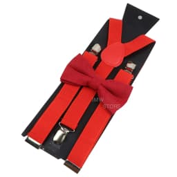 Adjustable Elastic Leather Suspenders Bowtie Set Men Women Sage Green Braces Straps For Wedding Y-Back Shirt Accessories Gift