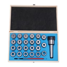 MTB4-ER40 Chuck Shank 65Mn Spring Steel Round Collet Set with Storage Box for Milling Drilling Machine Lathe