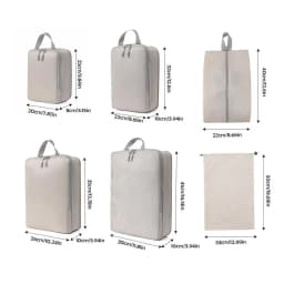 Compression Bags For Travel 6 Pcs Compression Travel Organiser Suitcase Organizer Bags Set Packing Cubes Travel Double-Stitched