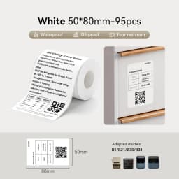 3 Rolls NIIMBOT B21 B3S B1 B31 Thermal Label Clothing Price Food Self-adhesive Tag Waterproof Smart Office Pocket Printer Label