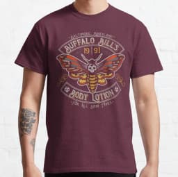 Buffalo Bills Body Lotion Biker Horror moive The Silence of the Lambs scary film hannibal serial killer Graphic T Shirts