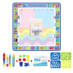 100x80CM Magic Water Drawing Mat Coloring Doodle With Reusable Magic Pens Montessori Painting Board Educational Toys Kids Gifts