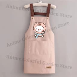 Bubu Dudu Kitchen Waterproof Oil Resistant Apron for Men Women Anime Fashion Aprons Cooking Solid Color Hotel Work Clothes Gifts