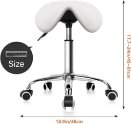 Ergonomic Saddle Stool Adjustable Swivel Chair For Barber Tattoo Massage Nail Technician Workshop Office Rolling Task Chair