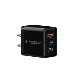 48W 3 Ports USB Fast Charger QC 3.0 PD Type C Wall Adapter EU US UK Plug For iPhone 15 Xiaomi Samsung Huawei For Phone Charging