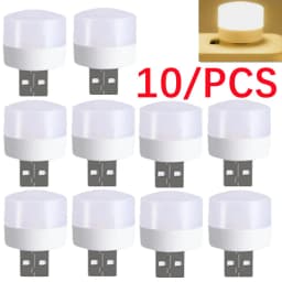 10 pcs RGB USB LED Night Light Super Bright Eye Protection LED Plug Lamp Computer Mobile Power Charging USB Small USB Book Light