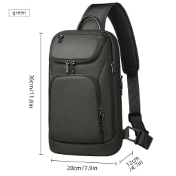 HK Multifunctional Business Chest Bag Waterproof and Scratch-Resistant Men’s Bag Lightweight High-End Fashionable Shoulder Bag