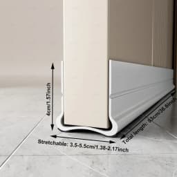93cm Self-adhesive Door Bottom Sealing Strip PVC Flexible Door Gap Wind and Dust Proof Weather Strip with Soundproofing Felt