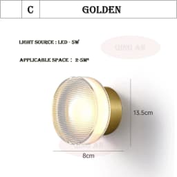 Modern Round Glass Wall Lamps LED Acrylic Corridor Aisle Lamp Minimalist Home Decor Living Room Porch Bedroom Bedside Wall Light