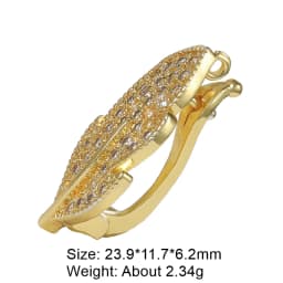 Juya DIY 18K Gold Plated Creative Closure Fasteners Lock Clasps Accessories For Needlework Beads Pearls Jewelry Making Material