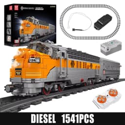 Mould King 12018 Technical Train Toys The RC USA EMD F7 WP Diesel Locomotive Building Block Brick Assembly Kids Christmas Gift