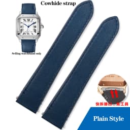 19mm 21mm Quick Release Leather Strap for Cartier Santos Classic Style WSSA0009 WSSA0010 WSSA0018 New SANTOS Watch Band Chain