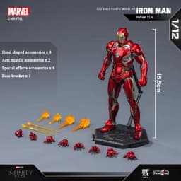 Fondjoy Anime Figure Iron Man MK46 Model Kit 1/12 Infinity Saga Ironman Mark 45 Mark 46 Assembly ABS Joint Movable Kids Toy Gift