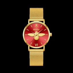 YaLaLuSi Minimalist Quartz Couple’s Watches with 3D Bee Relief Design for Men and Women Relojes De Mujeres