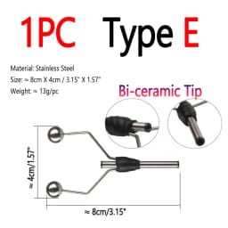 Bimoo Steel-Alloy and Bi-ceramic Tip Fly Tying Bobbin Holder Standard & Small Thread Bobbin Fishing Dry Wet Fly Lure Making Tool