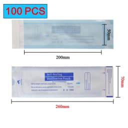 200/100/50PCS Self Sealing Sterilization Pouches Self-adhesive Clean Bags Tattoo Nail Art Grade Paper Dental Tattoo Accessories