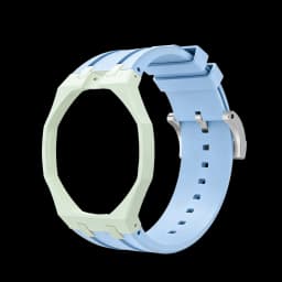 2in1 Bioceramic Case&Silicone Strap For Swatch x AP Royal pop Pocket watch bands Modification kit integrated Silicone Wirstband