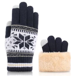 Female Winter Warm Knitted Full Finger Gloves Men Solid Woolen Touch Screen Mittens Women Thick Warm Cycling Driving Gloves H46