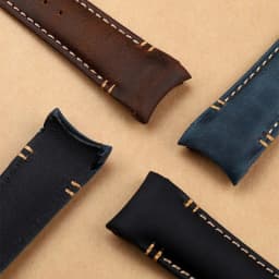 20 22mm Curved End Retro Matte Strap for Rolex Black Green Water Ghost Yacht Omega Seamaster 300 600 AT150 Leather Watch Band