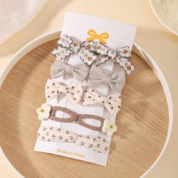 RAINBOW BOWS 10Pcs/set Handmade Fabric Printed Barrette Boutique Mini Bangs Bow Hair Clip Ins Daisy Hairgripes Spring Style
