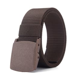 Canvas Belt with Automatic Plastic Buckle - Perfect for Outdoor Sports & Casual Wear Ideal Gift Choice