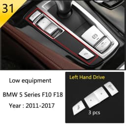 Car Styling Console Multimedia AC CD Panel Decoration Frame Cover Trim Strip Sticker For BMW 5 Series F10 F11 F18 Accessories