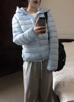 Korean Style Women's Winter Cotton Jacket Lightweight Long Sleeve Hooded Outdoor Coat Slimming Thin Bone Design Casual Fashion