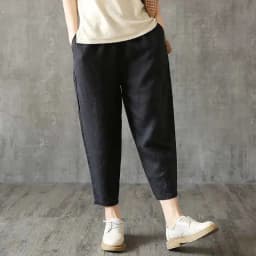 Loose Casual Cotton Harem Pants Thin Nine Points Women's Pants plus Size Summer Clothes Comfortable Elastic Loose Fit