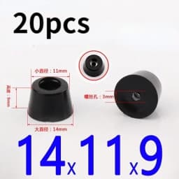 20Pcs Black Rubber Feet Chair Floor Protector Non-slip Furniture Feet Table Leg Cover Cabinet Bottom Pads Funiture Legs