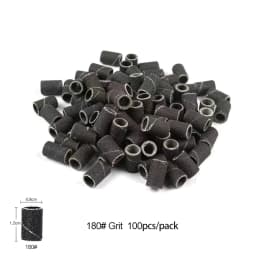 50/100pcs Nail Sanding Ring Bands Electric Manicure Nail Drill Bits 80/120/180/240 Grit UV Gel Polish Removal Accessory Tool