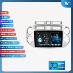 9'' AI Intelligent System Car Radio for VW Volkswagen Tiguan 1 NF GPS Wireless CarPlay Android Auto 4G 2 Din 2din Autoradio WIFI