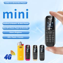 Super Mini Phone J60 4G Network Mobile Phone Wireless Bluetooth Keyboard Pocket Cellphone Alarm Clock SOS MP3 Player Recorder
