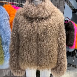 YOLOAgain High Collar Real Mongolia Sheep Fur Jacket For Women 2025 Winter Coats Outerwear